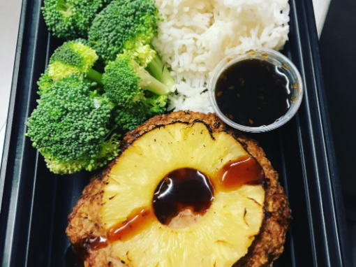 Pineapple Turkey Burger w/Teriyaki Sauce